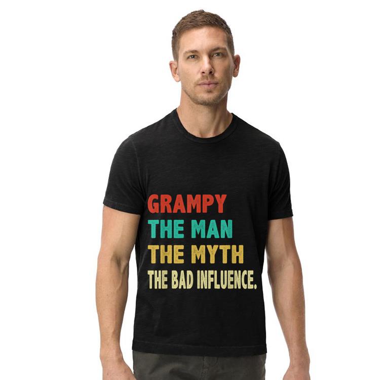 Grampy the Man the Myth the Bad Influence Fathers Day shirt 4 - Grampy the Man the Myth the Bad Influence Fathers Day shirt