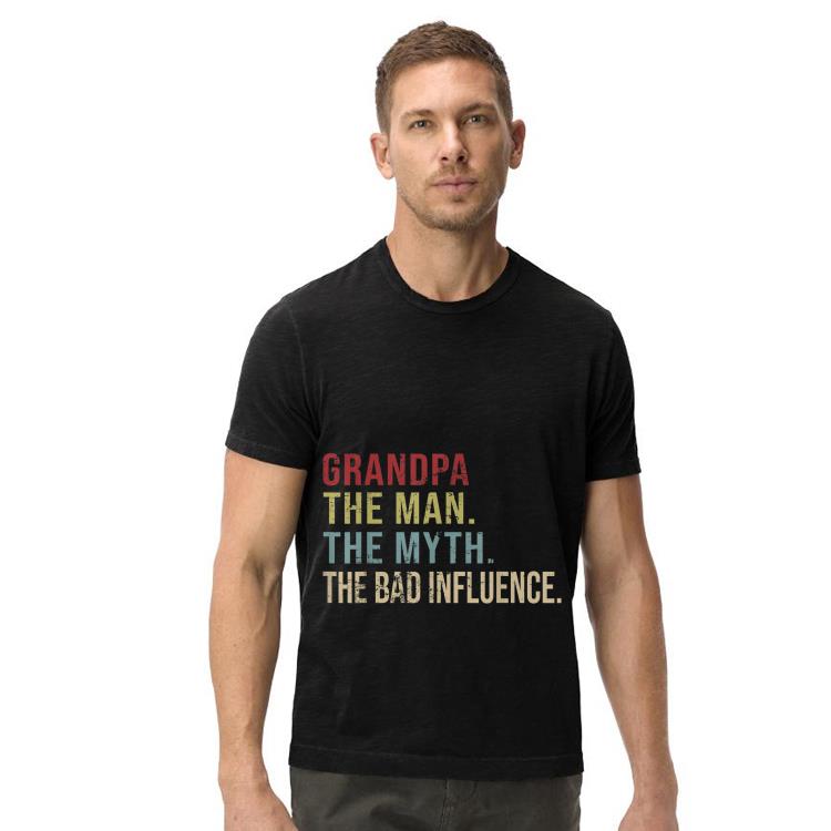 Vintage Grandpa The Man The Myth The Bad Influence shirt 4 - Vintage Grandpa The Man The Myth The Bad Influence shirt