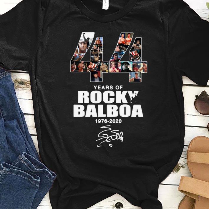 Awesome 44 Years Of Rocky Balboa 1976 2020 signature shirt 1 - Awesome 44 Years Of Rocky Balboa 1976-2020 signature shirt