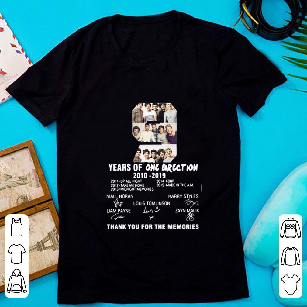 Awesome 9 Years of One Direction thank you for the memories signature shirt 1 - Awesome 9 Years of One Direction thank you for the memories signature shirt