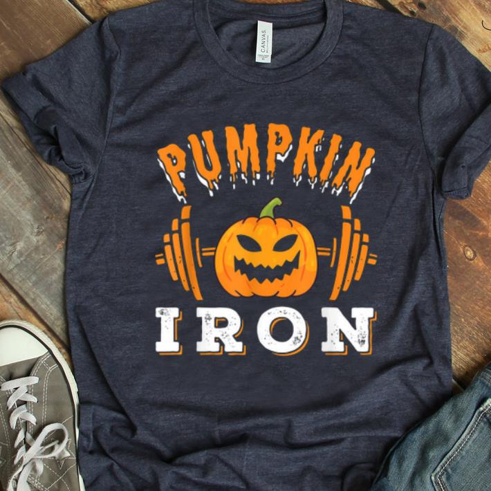 Awesome Halloween Gym Workout Pumpkin Iron Motivation Men Workout shirt 1 - Awesome Halloween Gym Workout Pumpkin Iron Motivation Men Workout shirt