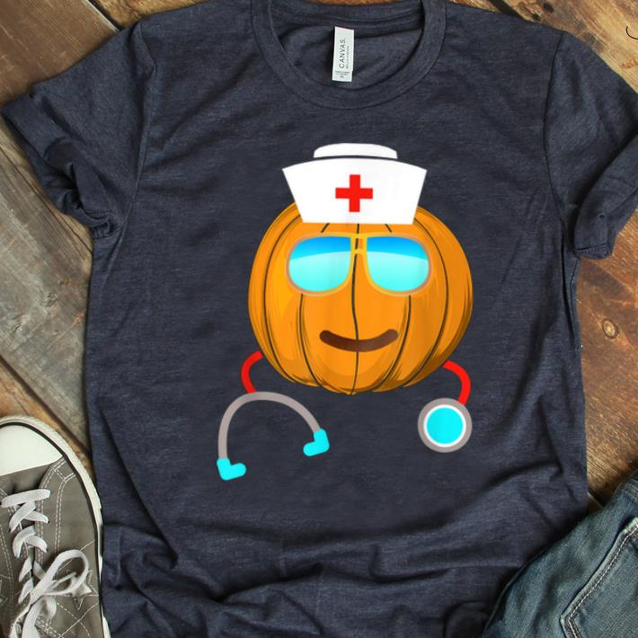 Awesome Nurse Halloween Pumpkin Fsmiling Face With Cute Sunglasses shirt 1 - Awesome Nurse Halloween Pumpkin Fsmiling Face With Cute Sunglasses shirt