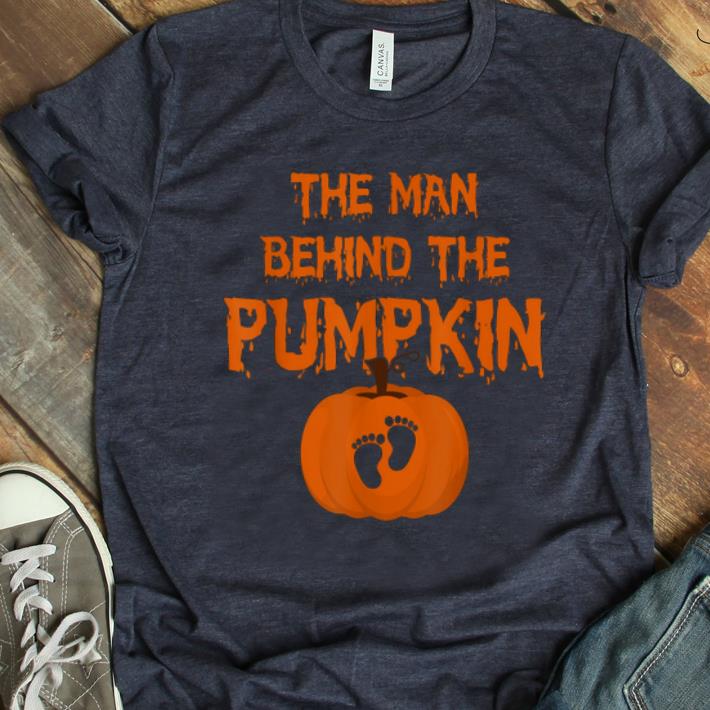 Awesome The Man Behind The Pumpkin Halloween Costume Pregnancy shirt 1 - Awesome The Man Behind The Pumpkin Halloween Costume Pregnancy shirt