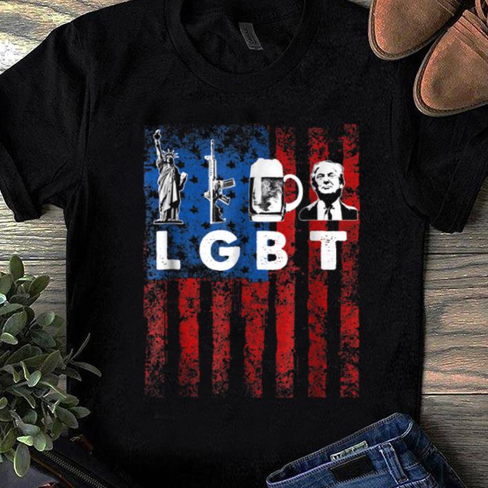 Nice LGBT Liberty Guns beer Trump American Flag shirt 1 - Nice LGBT Liberty Guns beer Trump American Flag shirt