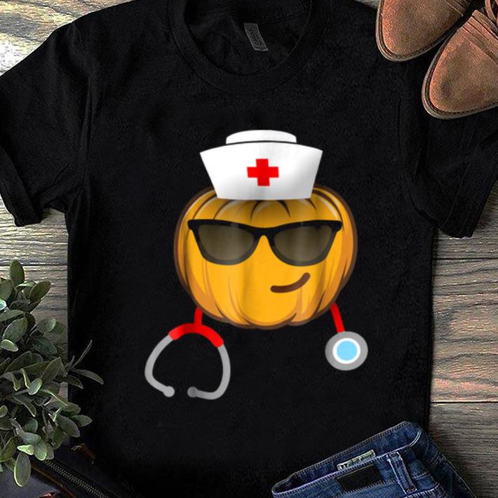 Nice Nurse Halloween Emoji Smiling Face With Sunglasses shirt 1 - Nice Nurse Halloween Emoji Smiling Face With Sunglasses shirt