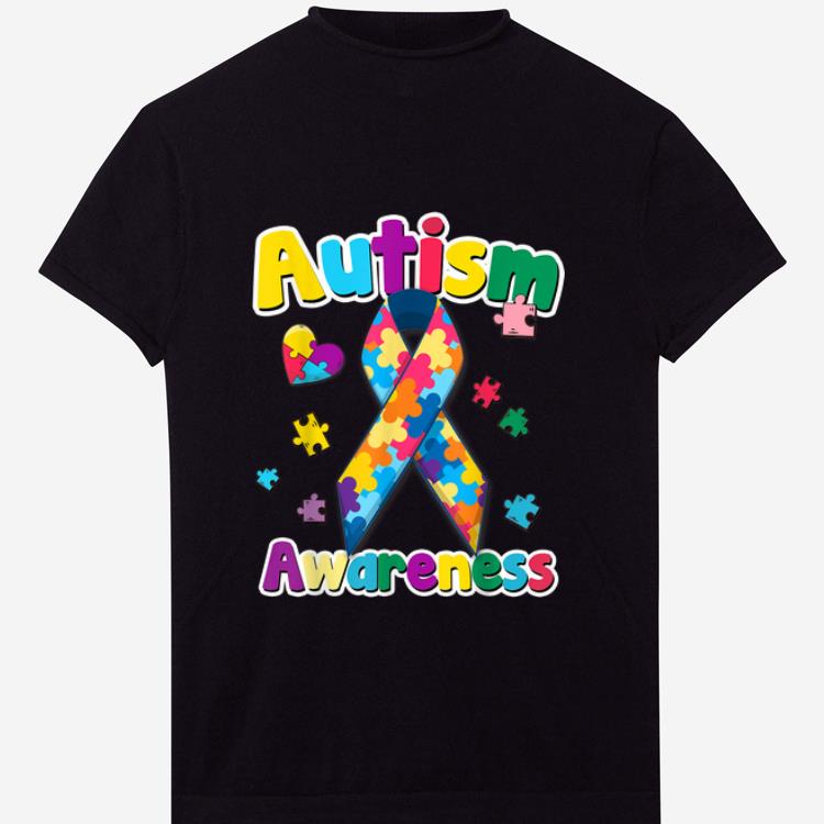 Nice Ribbon Puzzle Pieces Colors Autism Awareness shirt 1 - Nice Ribbon Puzzle Pieces Colors Autism Awareness shirt