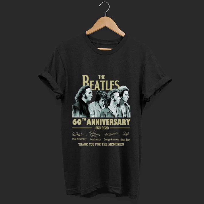 Nice The Beatles 60th Anniversary Thank You For Memories Signature shirt 1 - Nice The Beatles 60th Anniversary Thank You For Memories Signature shirt