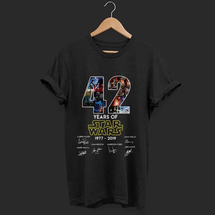 Official 42 Years Of Star Wars Signature shirt 1 - Official 42 Years Of Star Wars Signature shirt