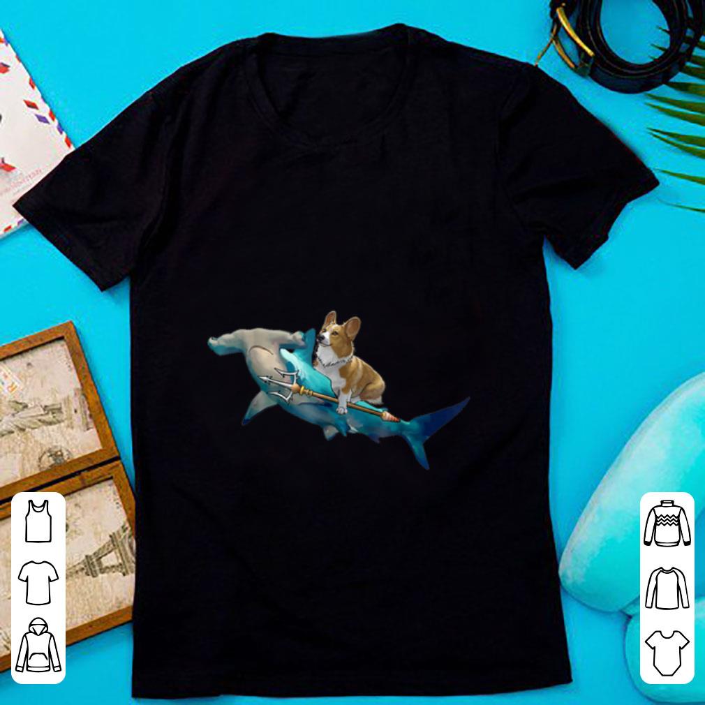 Official Corgi Riding a Hammerhead shark shirt 1 2 - Official Corgi Riding a Hammerhead shark shirt