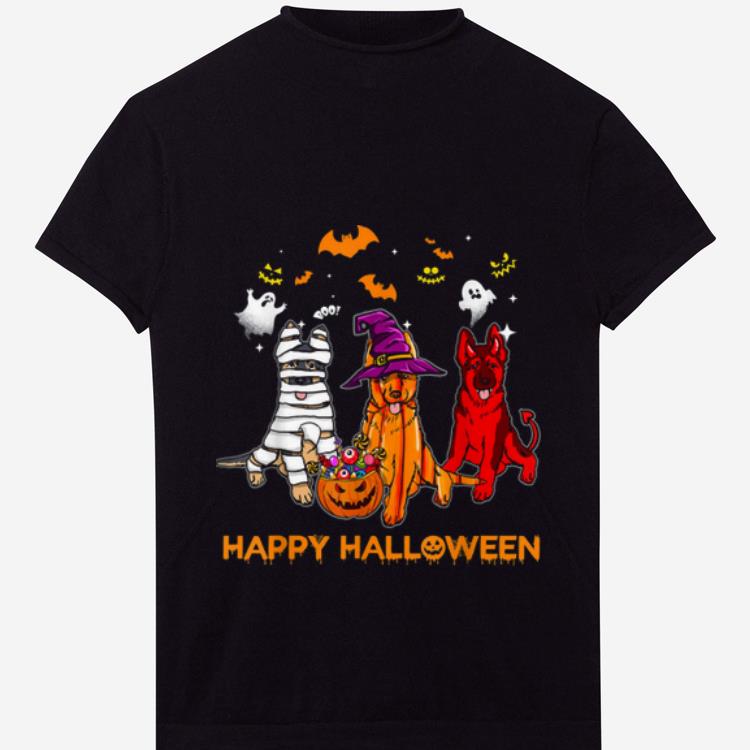 Official Happy Halloween German Shepherd Gift Pumpkin Mummy shirt 1 - Official Happy Halloween German Shepherd Gift Pumpkin Mummy shirt