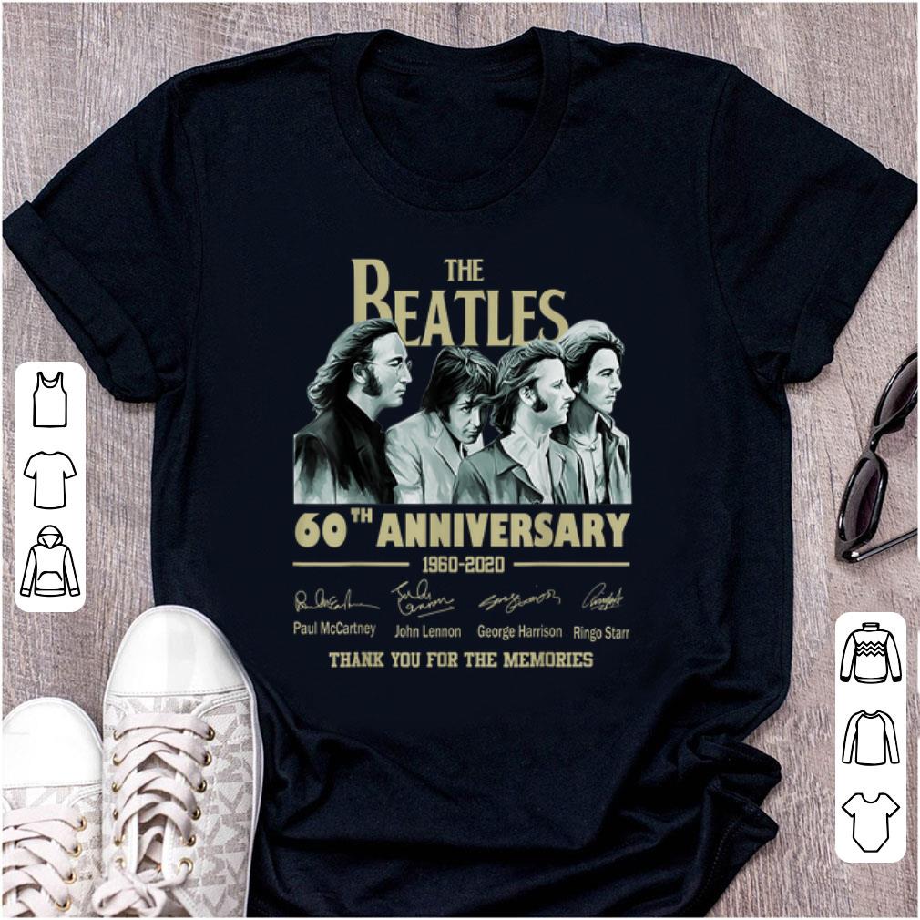 Official The Beatles 60th Anniversary Thank You For Memories Signature shirt 1 - Official The Beatles 60th Anniversary Thank You For Memories Signature shirt