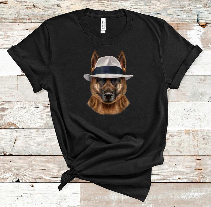 Original German Shepherd Dog in Fedora Hat shirt 1 - Original German Shepherd Dog in Fedora Hat shirt