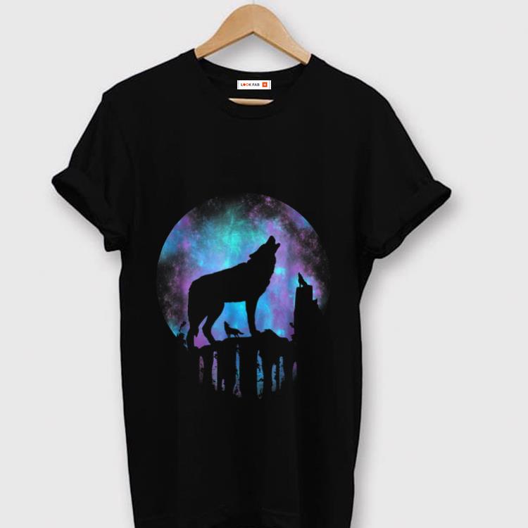 Original Howling Wolf Galaxy Moon shirt 1 - Original Howling Wolf Galaxy Moon shirt