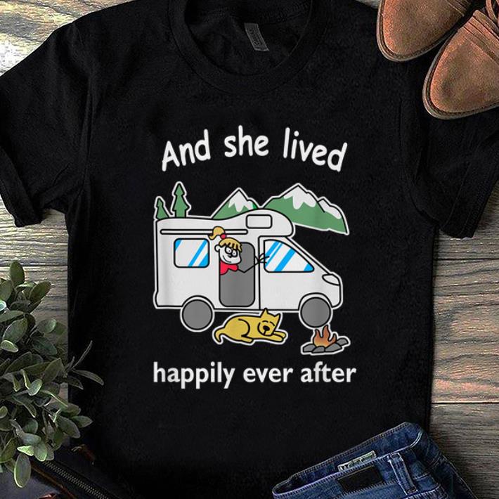 Premium And she lived happily ever after Camping Dog shirt 1 - Premium And she lived happily ever after Camping Dog shirt