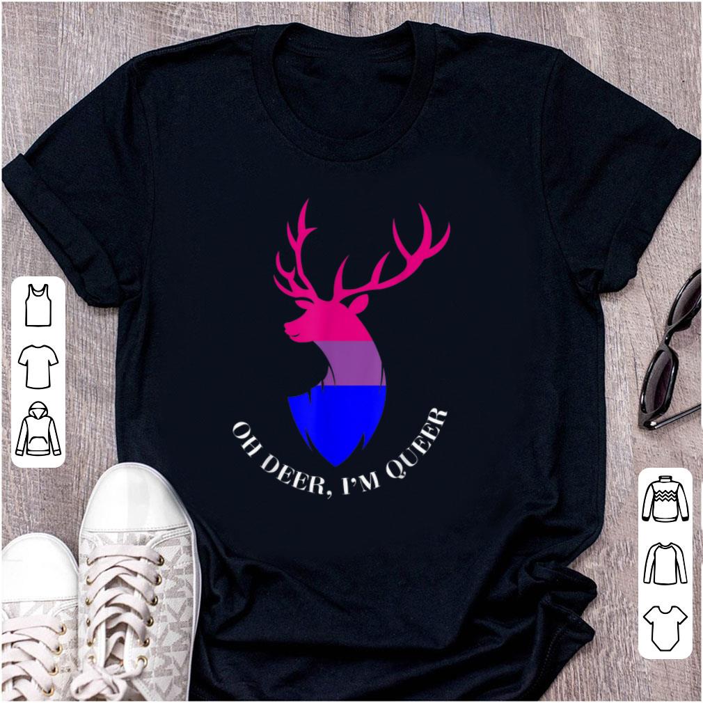 Premium Oh Deer I m Queer LGBT Bisexual Pride shirt 1 - Premium Oh Deer I'm Queer LGBT Bisexual Pride shirt