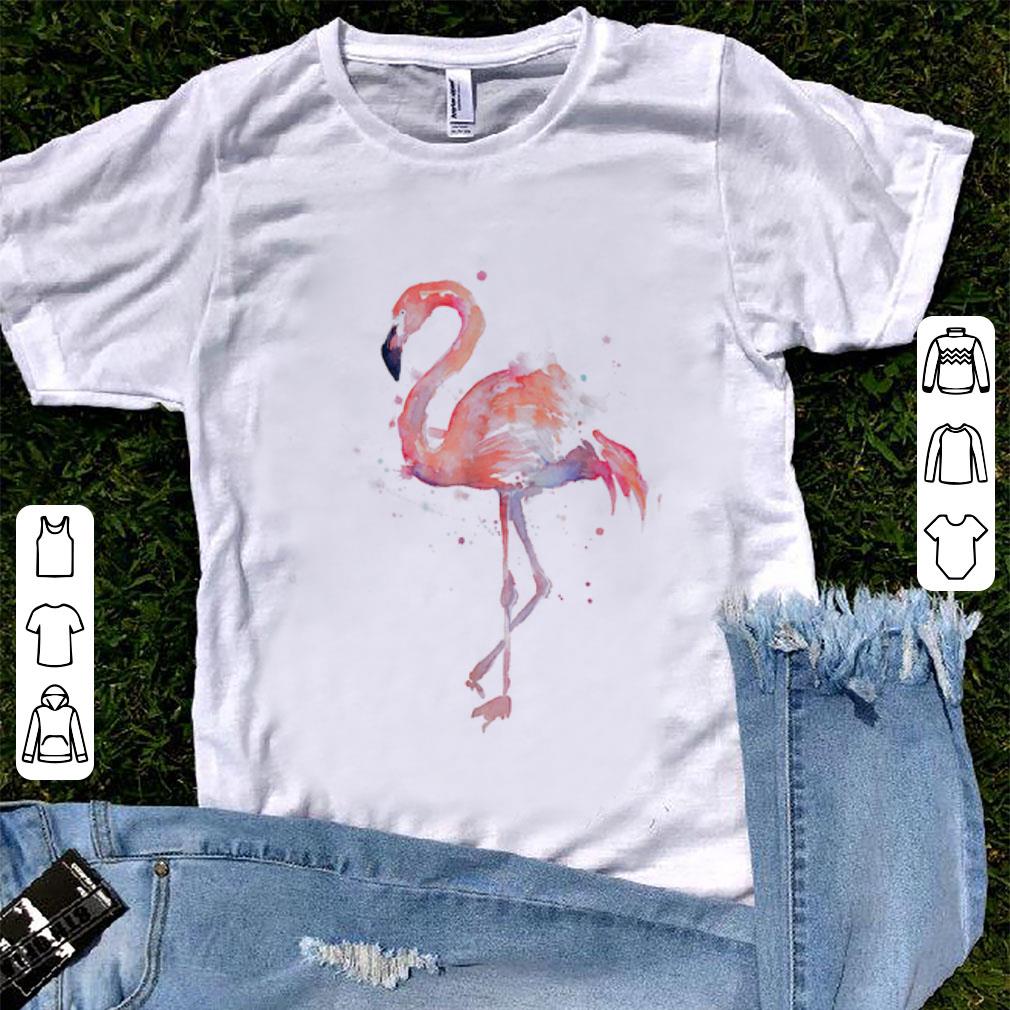 Premium Pink Flamingo Watercolor shirt 1 - Premium Pink Flamingo Watercolor shirt