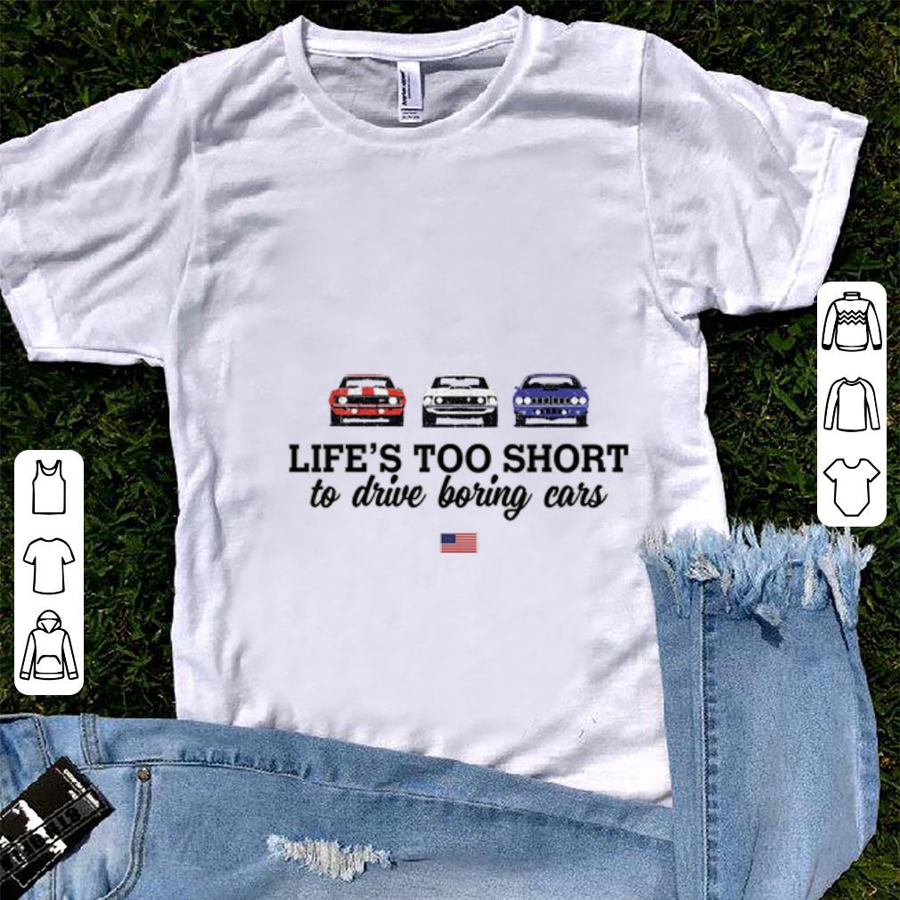 Pretty 1970 Plymouth Road Runner Life Too Short To Drive Boring Cars American Flag shirt 1 - Pretty 1970 Plymouth Road Runner Life Too Short To Drive Boring Cars American Flag shirt