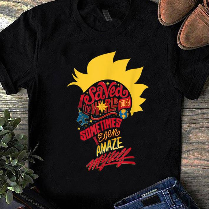 Pretty Captain Marvel Mohawk I Saved The World Today shirt 1 - Pretty Captain Marvel Mohawk I Saved The World Today shirt