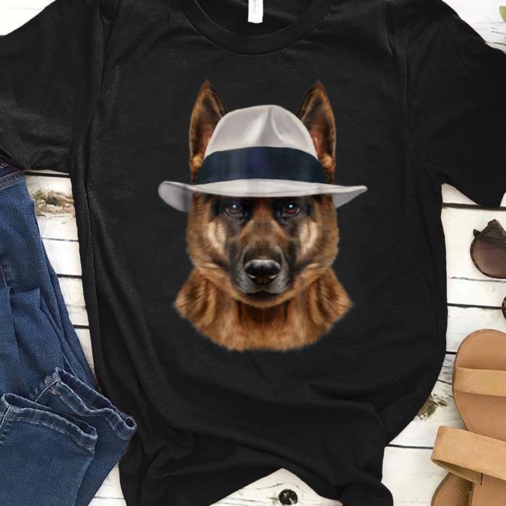 Pretty German Shepherd Dog in Fedora Hat shirt 1 - Pretty German Shepherd Dog in Fedora Hat shirt
