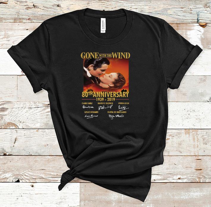 Pretty Gone with The Wind 80th Anniversary 1939 2019 Signature shirt 1 - Pretty Gone with The Wind 80th Anniversary 1939-2019 Signature shirt