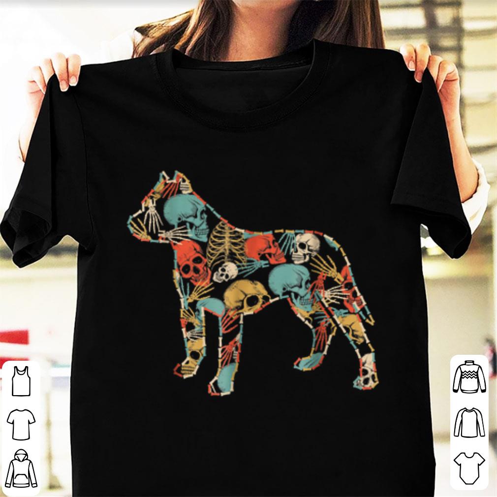 Pretty Vintage Pit Bull Retriever Skeleton Skull shirt 1 - Pretty Vintage Pit Bull Retriever Skeleton Skull shirt