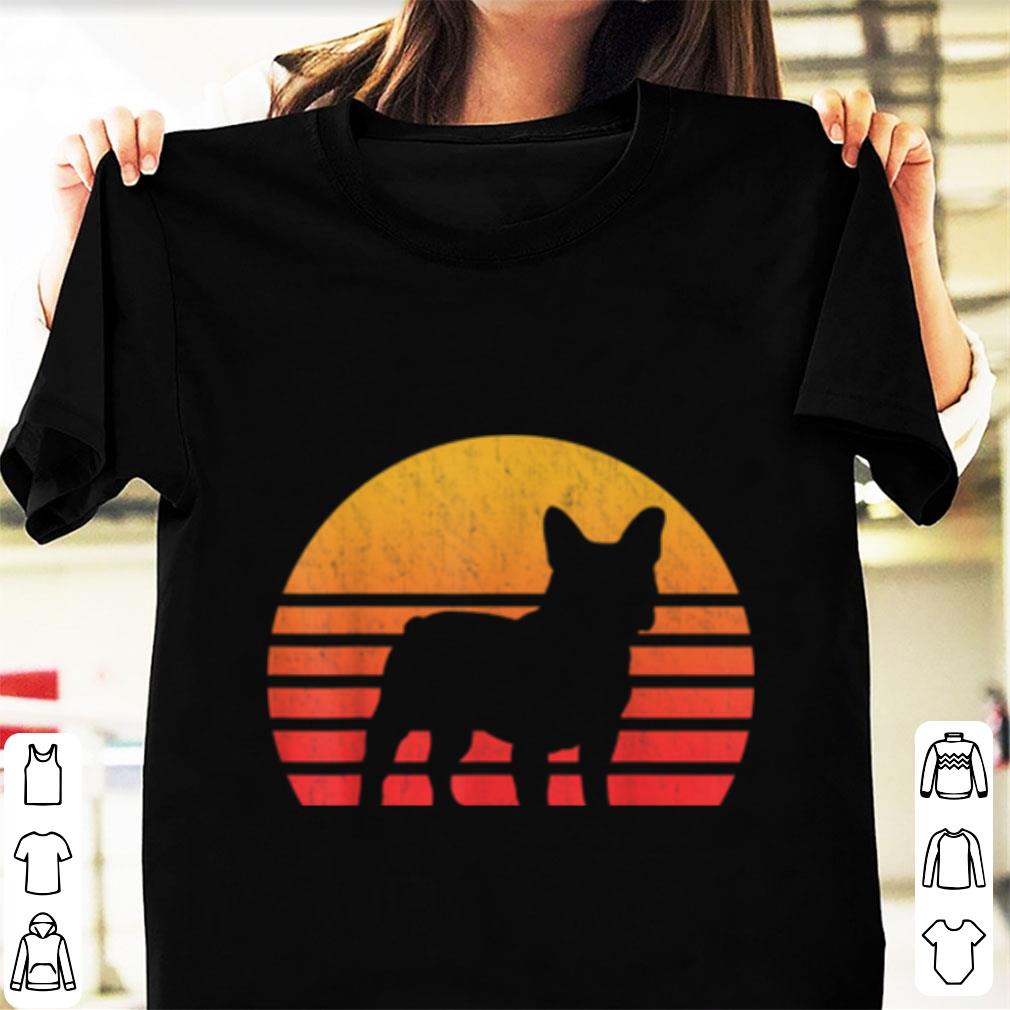 Pretty Vintage Retro Sunset French Bulldog Silhouette shirt 1 - Pretty Vintage Retro Sunset French Bulldog Silhouette shirt
