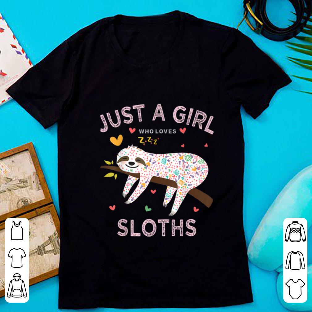 Top Just A Girl Who Love Sloth shirt 1 - Top Just A Girl Who Love Sloth shirt