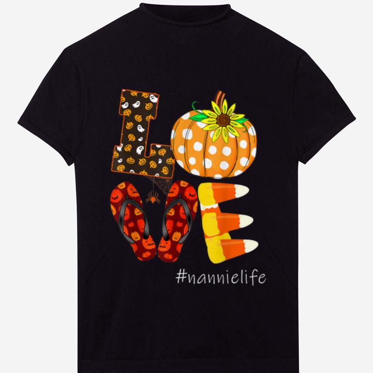 Top Love Nannie Life Pumpkin Flip Flops Halloween shirt 1 1 - Top Love Nannie Life Pumpkin Flip Flops Halloween shirt