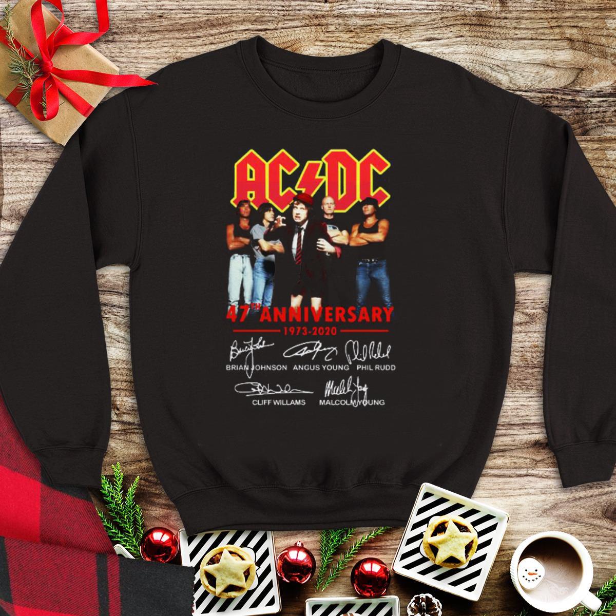 Awesome ACDC 47th Anniversary 1973 2020 Signatures shirt 1 - Awesome ACDC 47th Anniversary 1973-2020 Signatures shirt