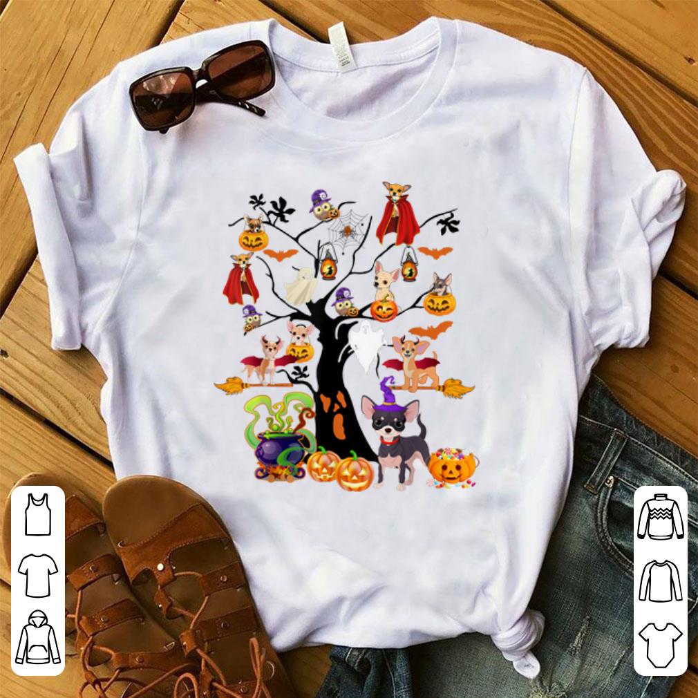 Awesome Chihuahua Witches On Halloween Tree Pumpkin Halloween shirt 1 - Awesome Chihuahua Witches On Halloween Tree Pumpkin Halloween shirt