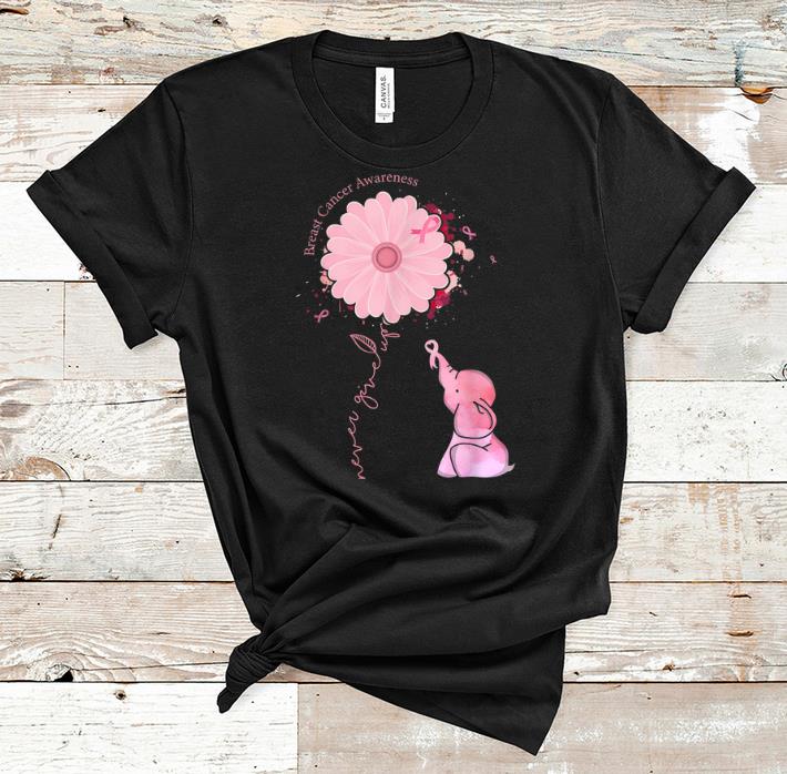 Awesome Cute Pink Elephant Pink Ribbon Breast Cancer Awareness shirt 1 - Awesome Cute Pink Elephant Pink Ribbon Breast Cancer Awareness shirt