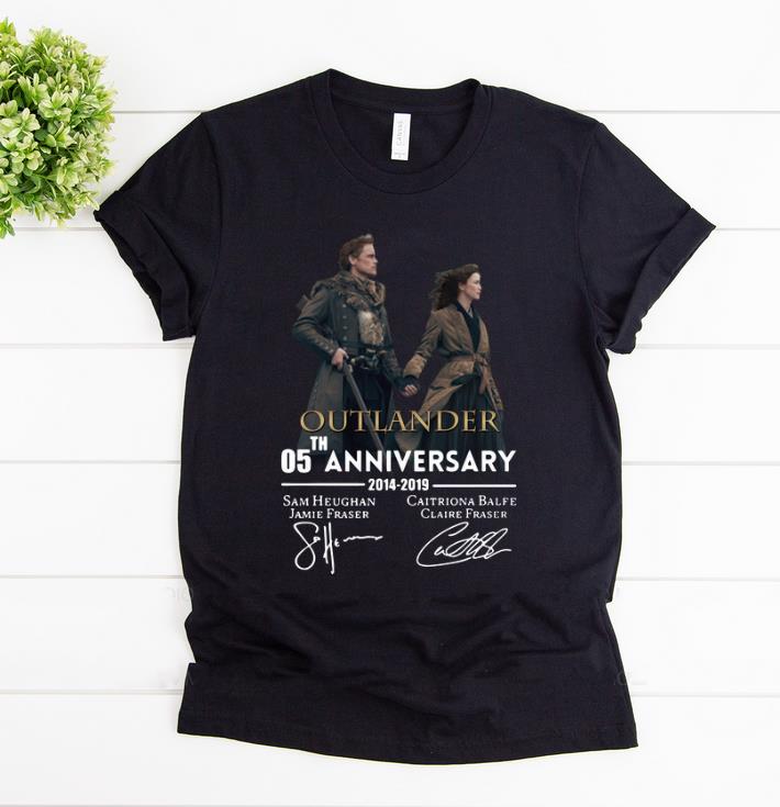 Awesome Outlander 05th Anniversary 2014 2019 Signatures shirt 1 - Awesome Outlander 05th Anniversary 2014-2019 Signatures shirt