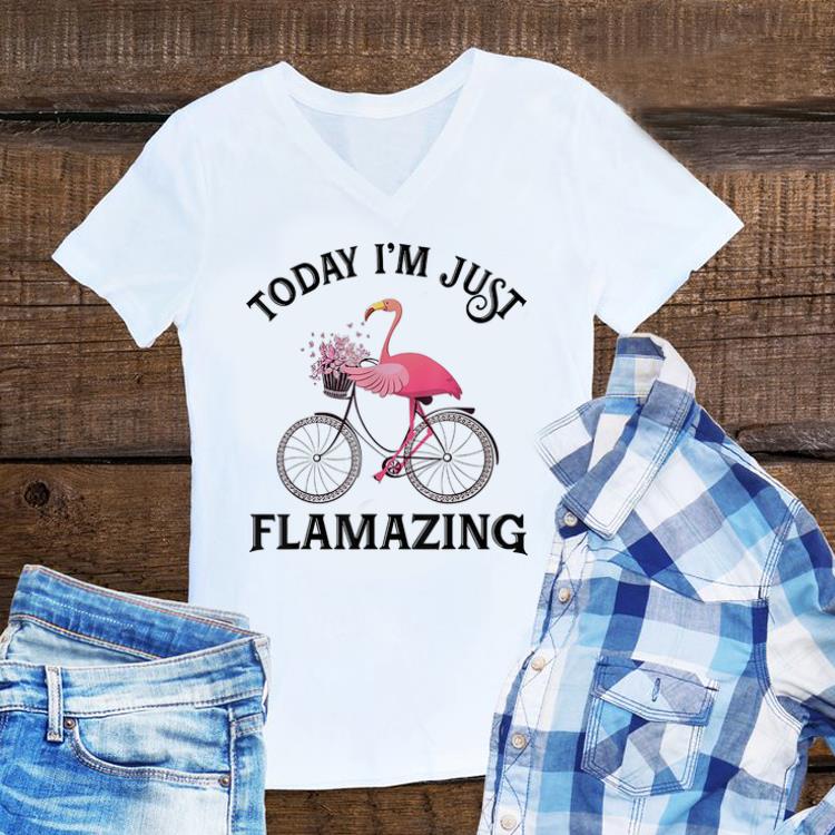 Awesome Today I m Just Flamazing Flamingo Bicycle shirt 1 - Awesome Today I'm Just Flamazing Flamingo Bicycle shirt