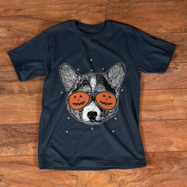 Awesome Welsh Corgi Pumpkin Sunglasses Halloween shirt 1 - Awesome Welsh Corgi Pumpkin Sunglasses Halloween shirt