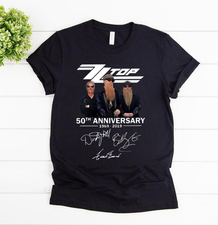 Awesome Zz Top 50th Anniversary 1969 2019 Signature shirt 1 - Awesome Zz Top 50th Anniversary 1969-2019 Signature shirt
