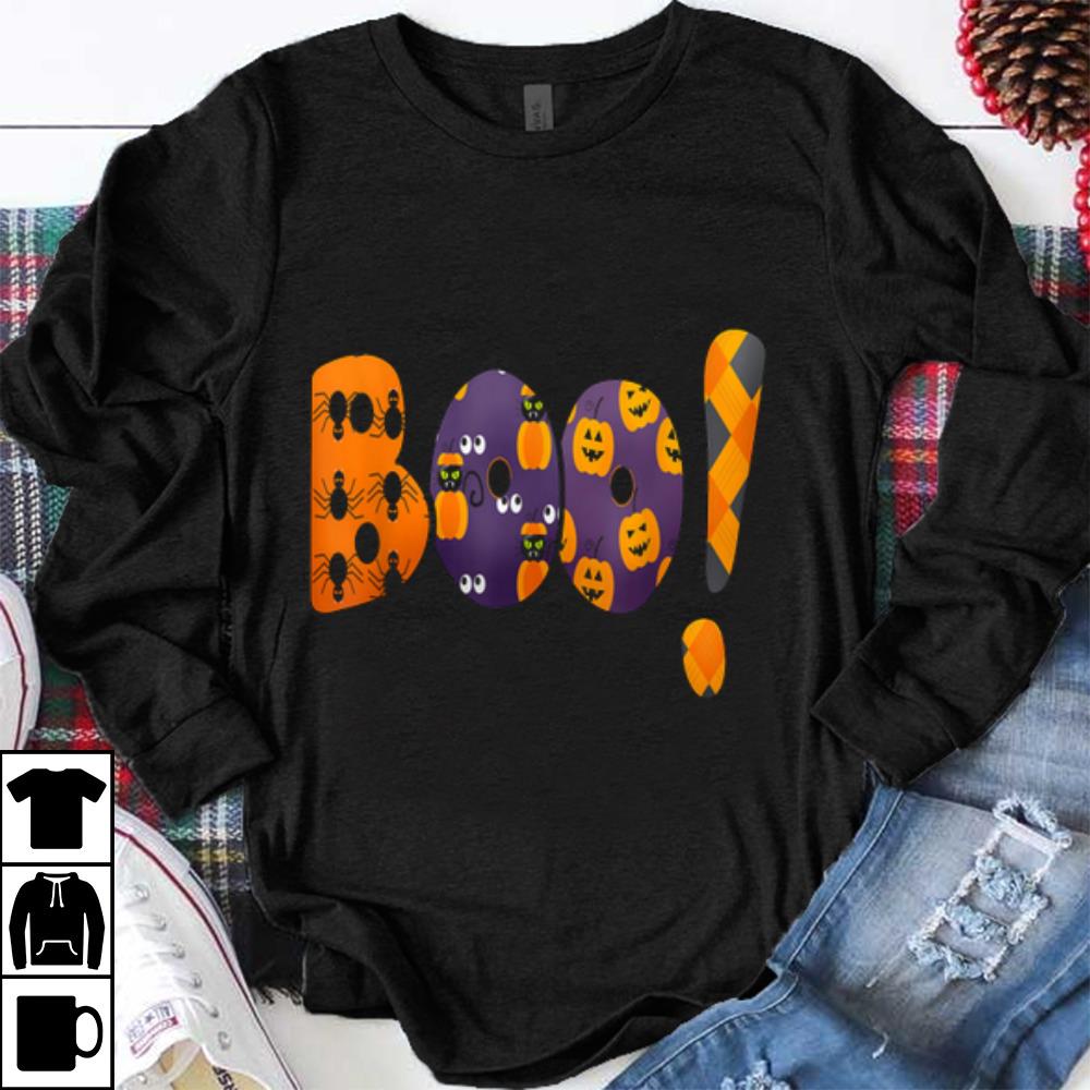 Boo Halloween With Black Cat Funny Pumpkin And Spiders shirt 1 - Boo Halloween With Black Cat Funny Pumpkin And Spiders shirt