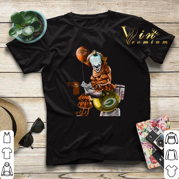 Chicago Bears Minnesota Vikings Packers toilet Pennywise shirt 4 - Chicago Bears Minnesota Vikings Packers toilet Pennywise shirt