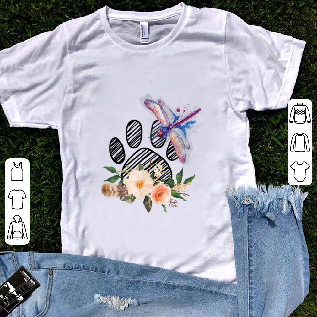 Funny Dragonfly Paw Dog Flower shirt 1 - Funny Dragonfly Paw Dog Flower shirt