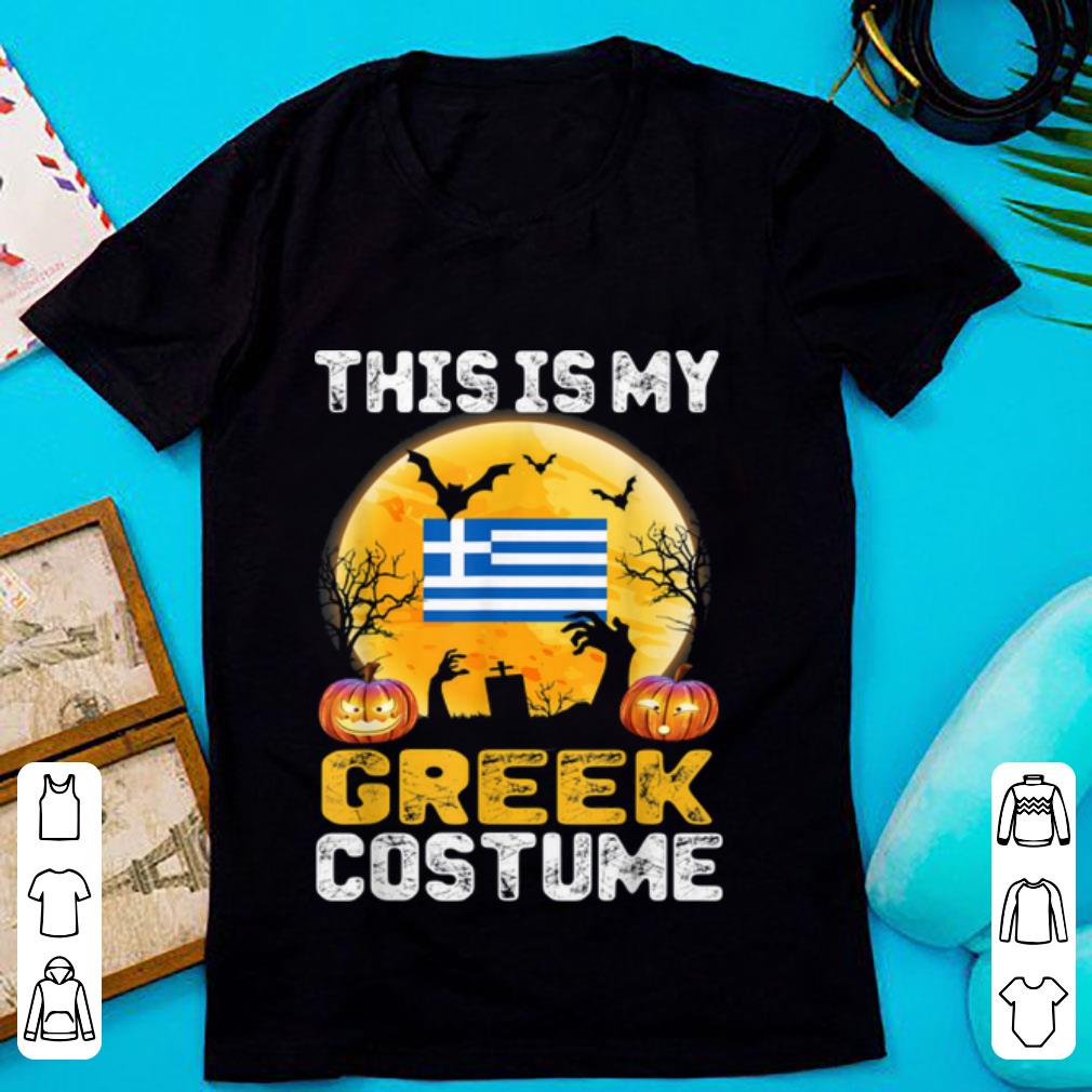 Funny This Is My Greek Flag Costume Halloween Greece shirt 1 - Funny This Is My Greek Flag Costume Halloween Greece shirt