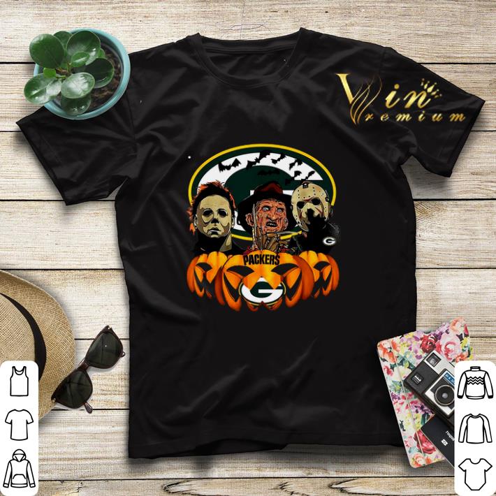 Green Bay Packers pumpkin Horror movie characters shirt Green Bay Packers pumpkin Horror movie characters shirt 4 - Green Bay Packers pumpkin Horror movie characters shirt