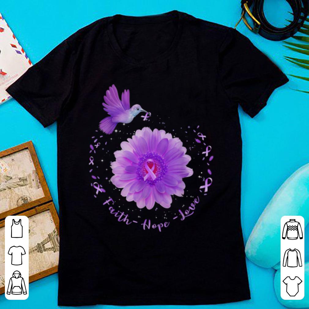 Hot Faith Hope Love Hummingbird Daisy Alzheimer s Awareness shirt 1 - Hot Faith Hope Love Hummingbird Daisy Alzheimer's Awareness shirt