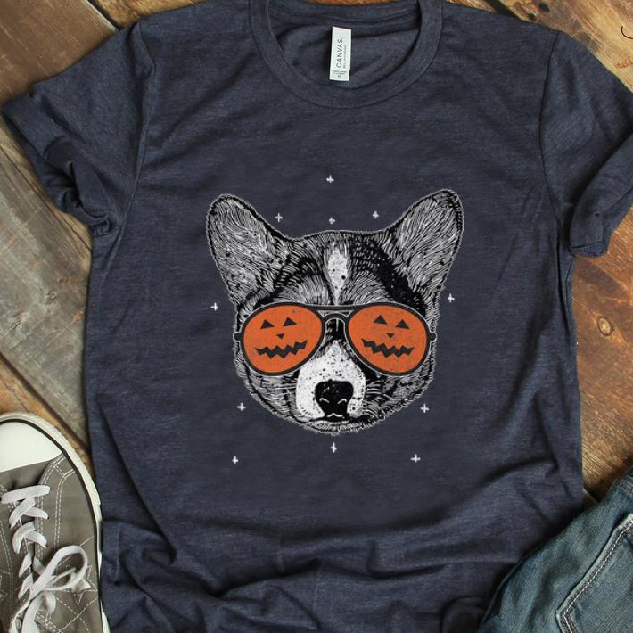 Hot Welsh Corgi Pumpkin Sunglasses Halloween shirt 1 - Hot Welsh Corgi Pumpkin Sunglasses Halloween shirt