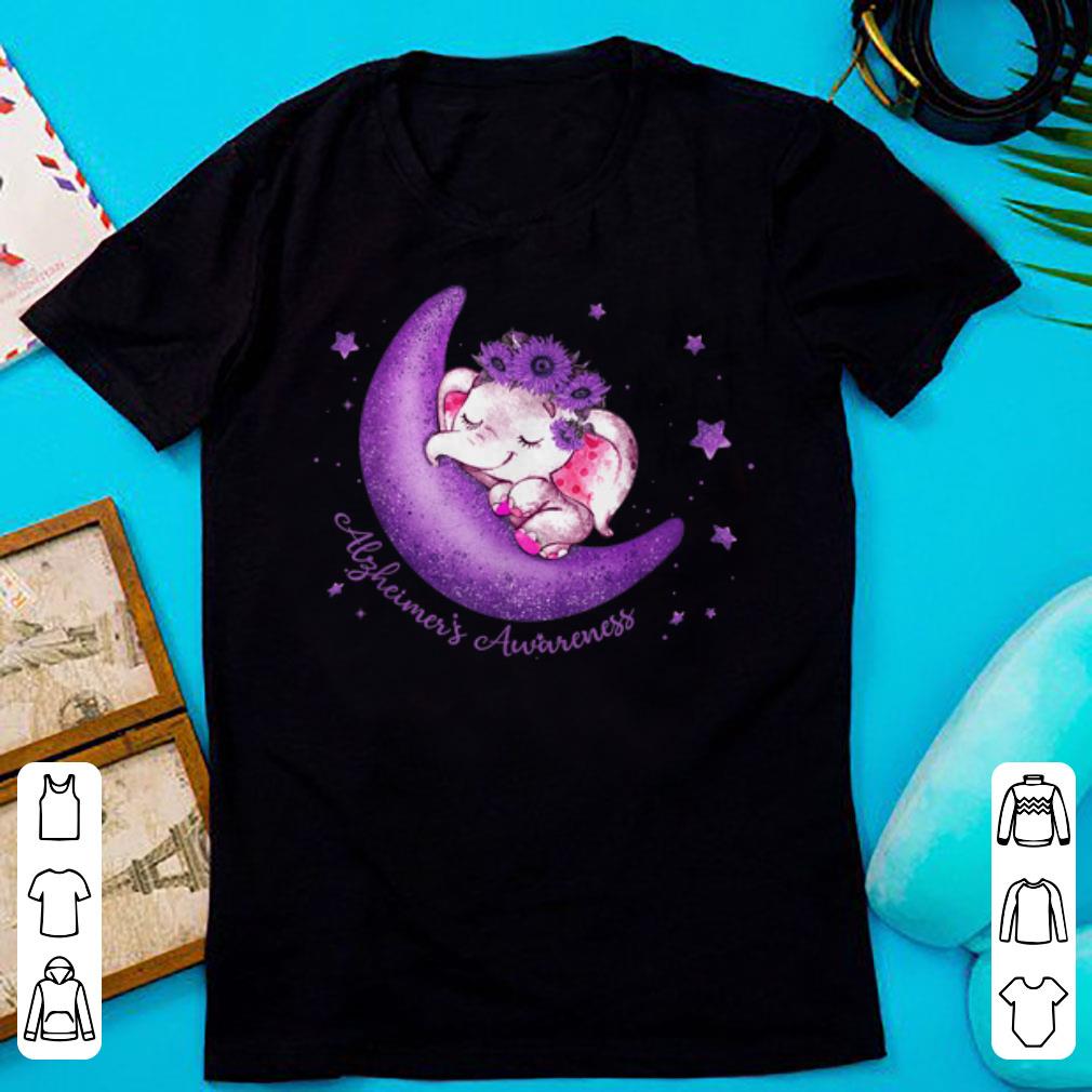 Nice Alzheimer s Awareness Cute Elephant On The Moon shirts 1 - Nice Alzheimer's Awareness Cute Elephant On The Moon shirts