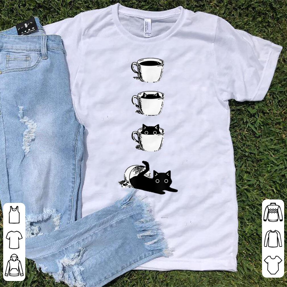 Nice Black Cats In Coffee Cup shirt 1 - Nice Black Cats In Coffee Cup shirt