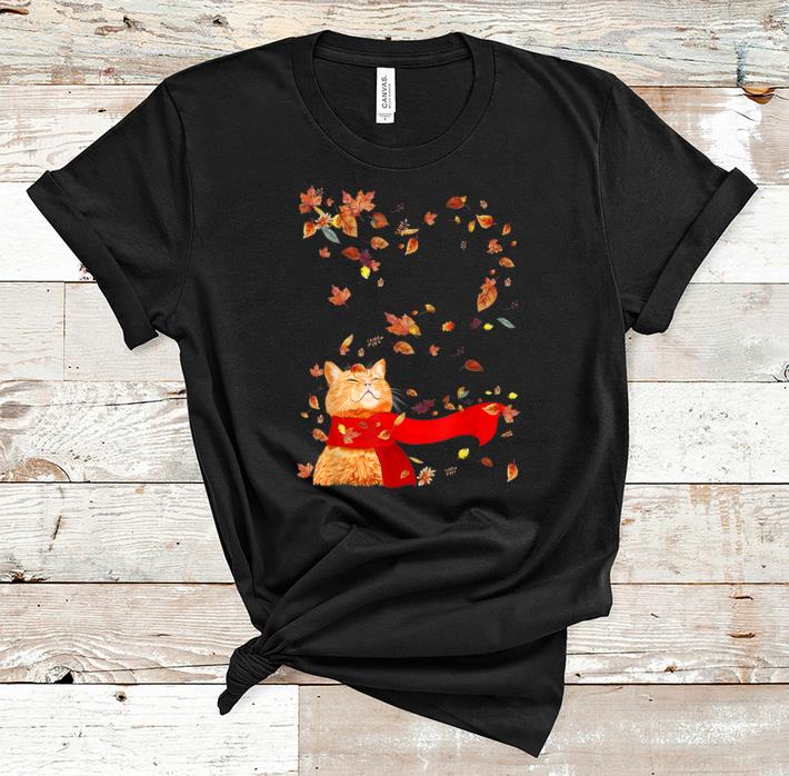 Nice Cat Leaf Fall Hello Autumn shirts shirts 1 - Nice Cat Leaf Fall Hello Autumn shirts shirts