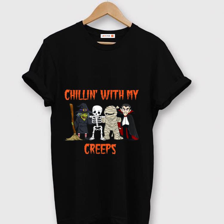 Nice Chillin With My Creeps Halloween Vampire Skeleton Witch shirt 1 - Nice Chillin With My Creeps Halloween Vampire Skeleton Witch shirt