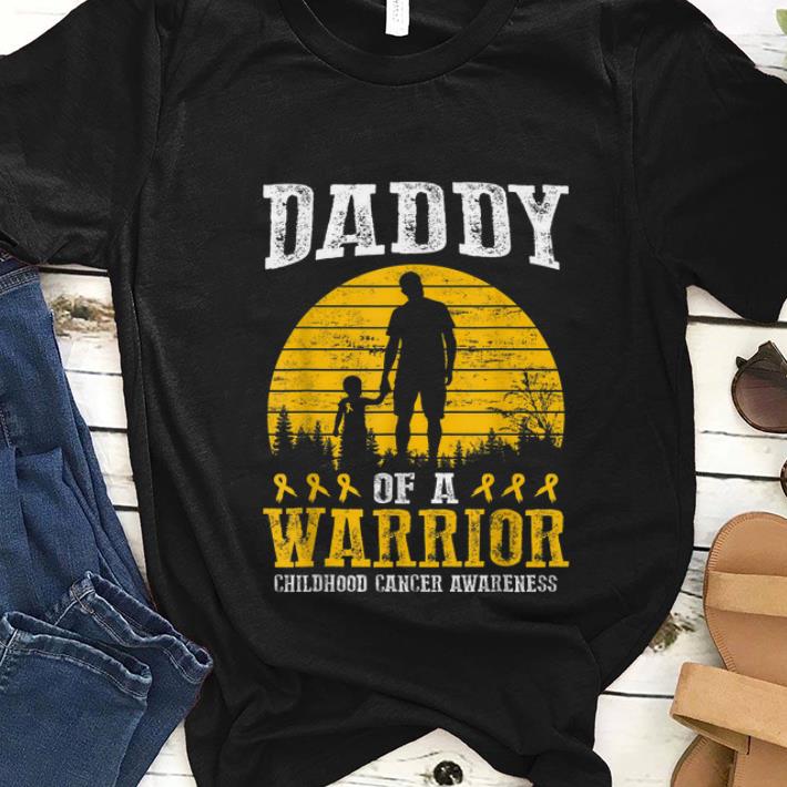 Nice Daddy Of A Warrior Childhood Cancer Awareness shirt 1 - Nice Daddy Of A Warrior Childhood Cancer Awareness shirt
