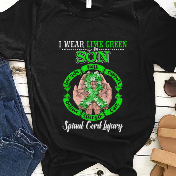Nice I Wear Lime Green For My Son Spinal Cord Injury shirt 1 - Nice I Wear Lime Green For My Son Spinal Cord Injury shirt