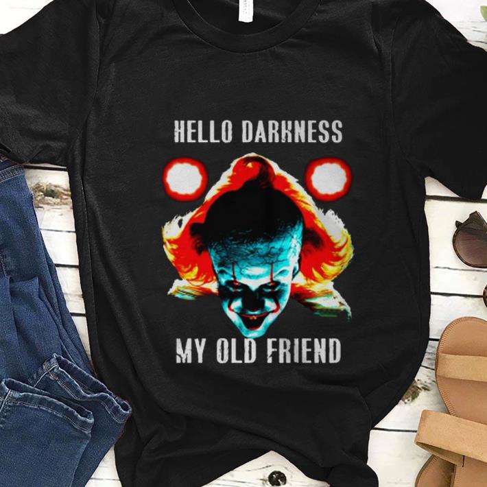Nice hello darkness my old friend pennywise shirt 1 - Nice hello darkness my old friend pennywise shirt