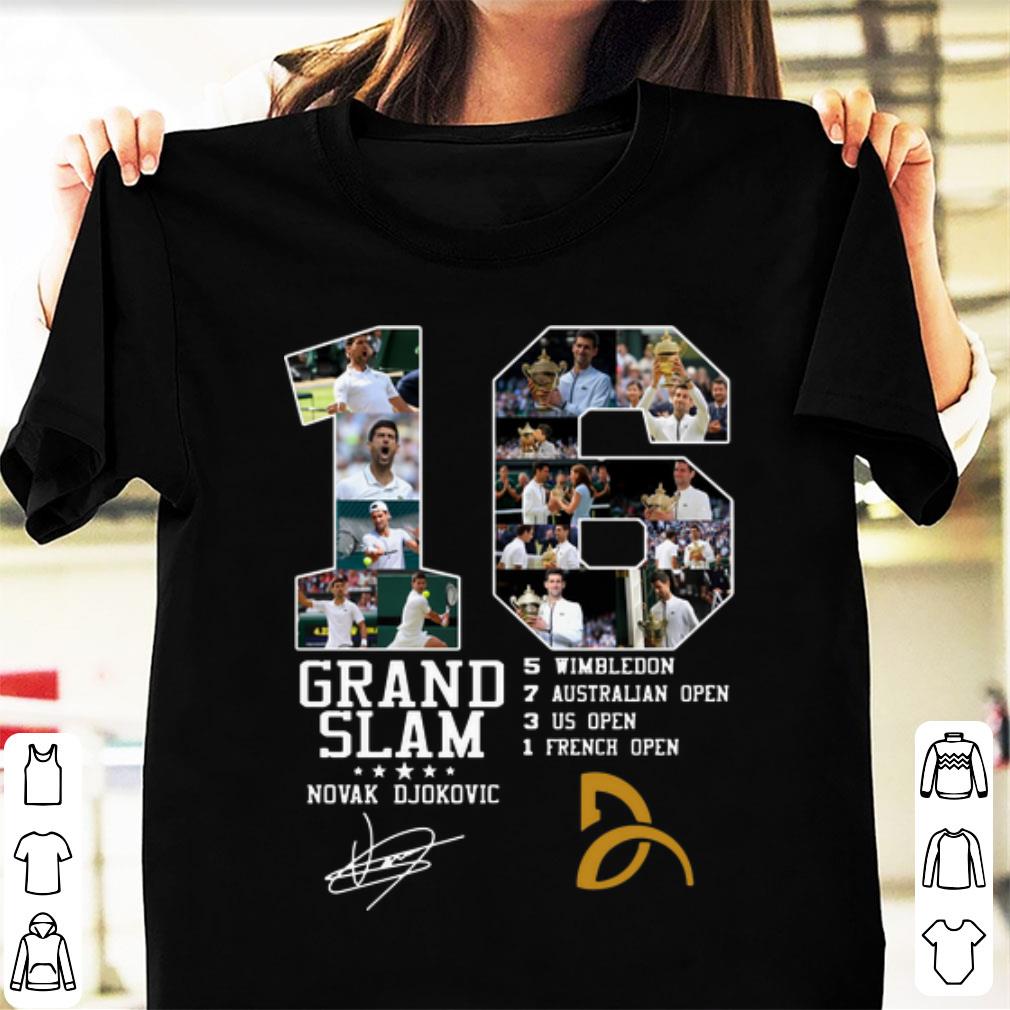 Official 16 Grand Slam Novak Djokovic Signature shirt 1 - Official 16 Grand Slam Novak Djokovic Signature shirt